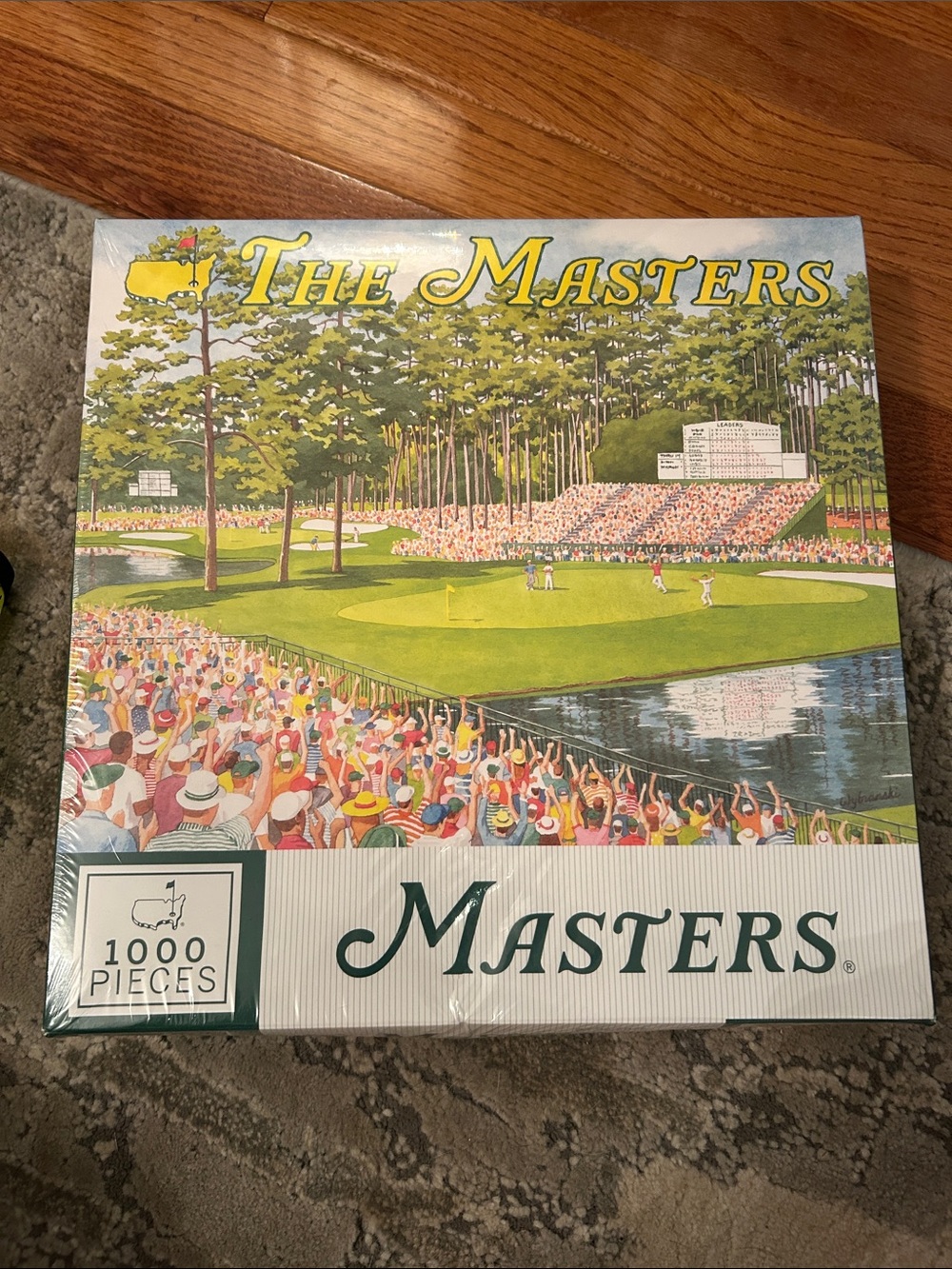 Masters Golf Course 1000-Piece Puzzle - Green & Yellow Artwork